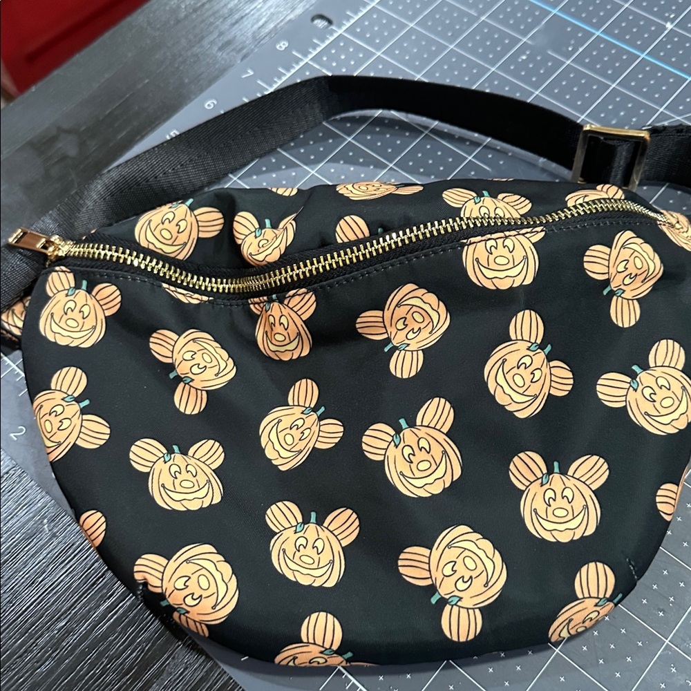 Black Mickey Pumpkin Fanny Pack